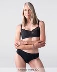 Luxe Wirefree Full Cup Bra - Black - Hotmilk Lingerie
