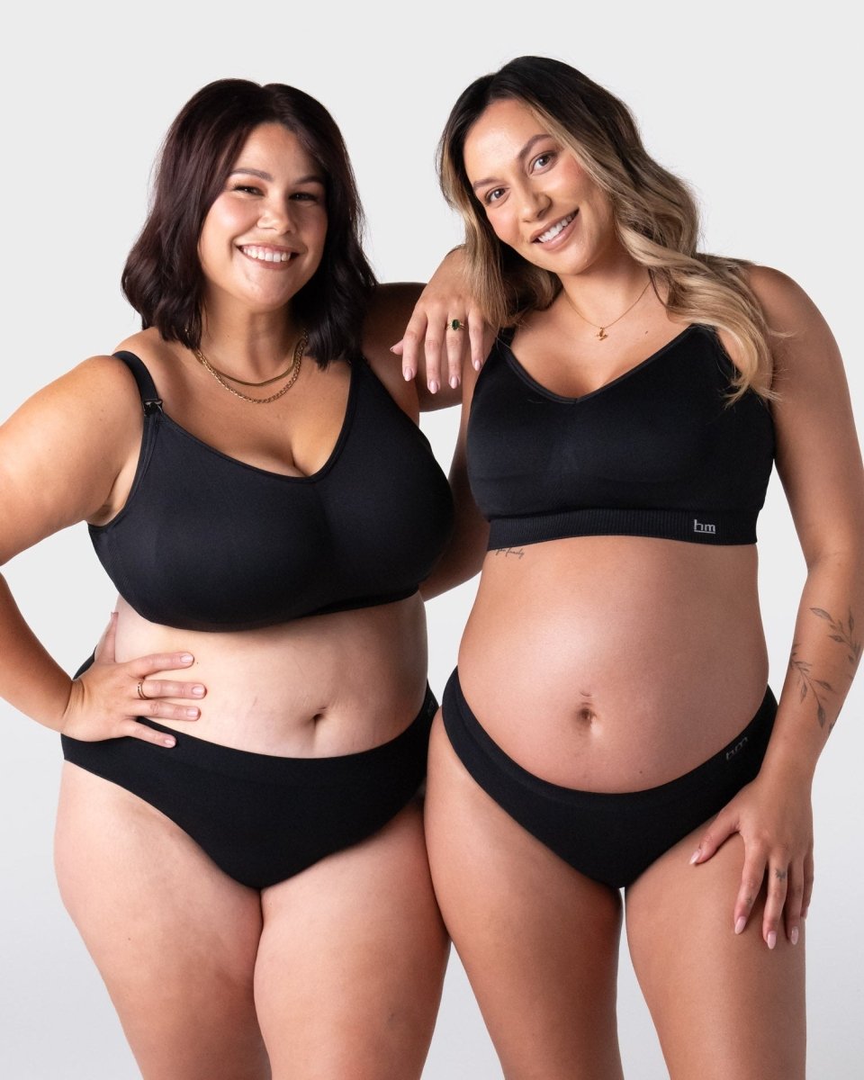My Everyday FlexFit Nursing Bra Black Busty - Alt View - Seamless Maternity Bra for Larger Busts - Hotmilk Lingerie