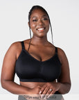 My Everyday FlexFit Nursing Bra Black Busty - Lifestyle View - Seamless Maternity Bra for Larger Busts - Hotmilk Lingerie