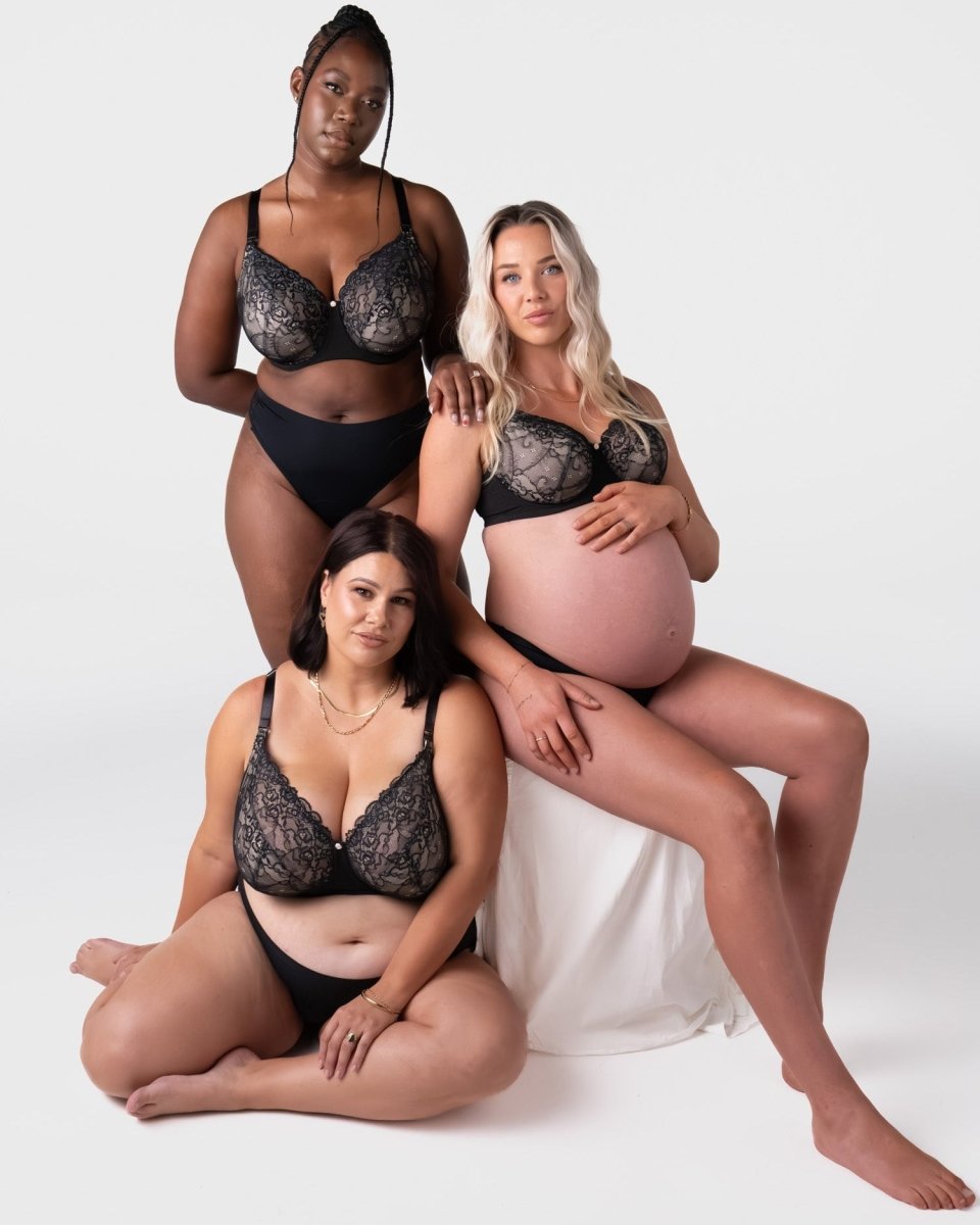 Temptation Full Cup Nursing Bra - Black Hotmilk Lingerie Temptation Full Cup Nursing Bra - Black Hotmilk Lingerie