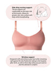 My Necessity 2.0 FlexFit Nursing Bra Sunrise Busty - Technical Features - Seamless Maternity Bra Features - Hotmilk Lingerie