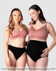 My Necessity 2.0 FlexFit Nursing Bra Sunrise - Size Comparison View - Seamless Maternity Bra Regular vs Busty - Hotmilk Lingerie