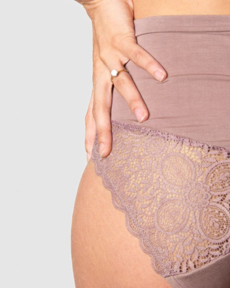 Featured Lace on the Serenity Bamboo Hi Brief 