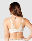Warrior 2.0 FlexFit Nursing Bra Ivory - Back View - Wirefree Maternity Nursing Bra - Hotmilk Lingerie