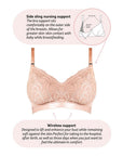 Warrior 2.0 FlexFit Nursing Bra Bronze - Technical Features - Wirefree Maternity Breastfeeding Bra Features - Hotmilk Lingerie