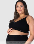 Caress FlexFit Nursing Bra Black Busty - Lifestyle View - Eco Bamboo Maternity Nursing Bra Larger Busts - Hotmilk Lingerie