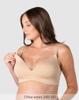 Embrace Leakproof Nursing Bra Frappe - Nursing Clip Detail - Bamboo Maternity Bra Easy Access Clip - Hotmilk Lingerie
