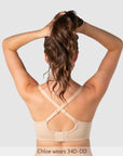 Embrace Leakproof Nursing Bra Frappe - Racerback View - Bamboo Maternity Leakproof Nursing Bra - Hotmilk Lingerie