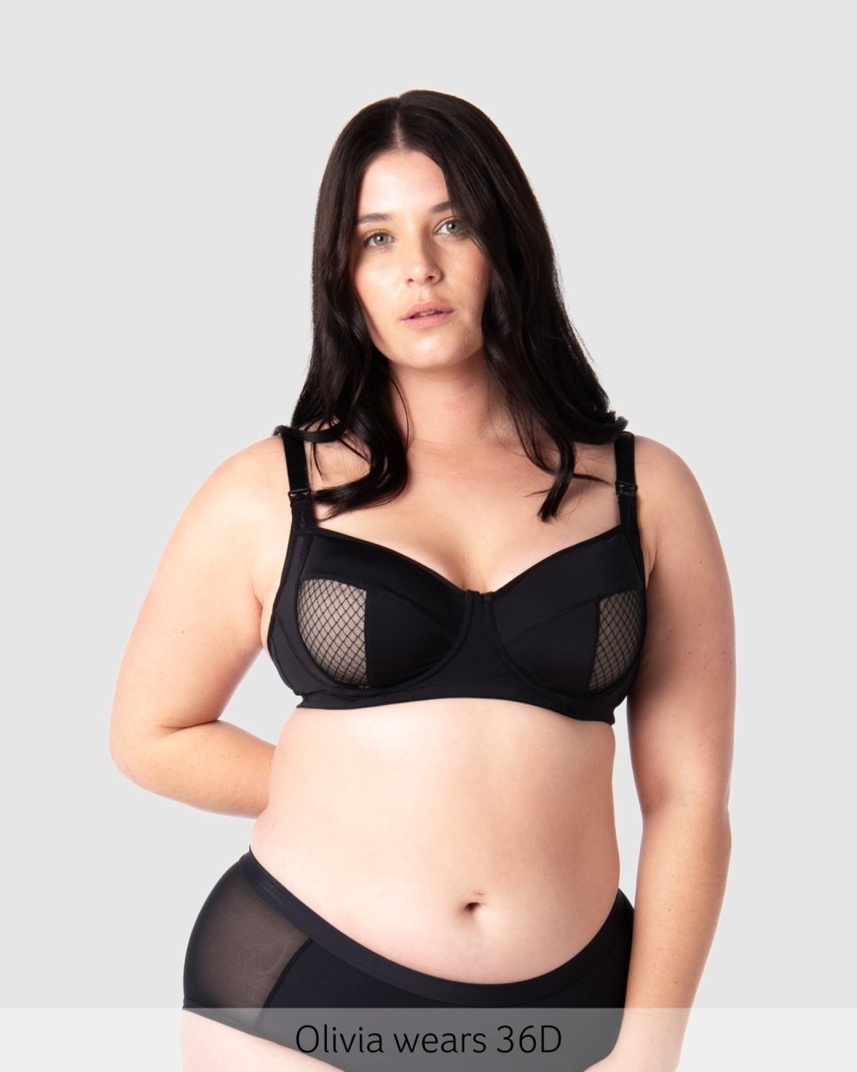 Enlighten Balconette Nursing Bra - Black - Hotmilk Lingerie