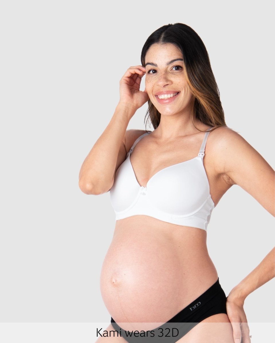 Forever Yours White Contour Nursing Bra - Flexi Underwire - Hotmilk Lingerie