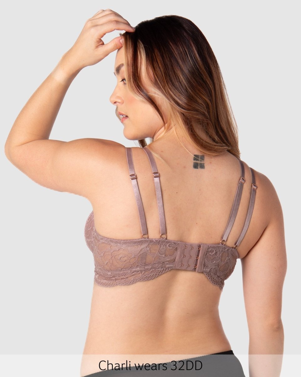 Heroine Plunge Nursing Bra - Mocha - Hotmilk Lingerie