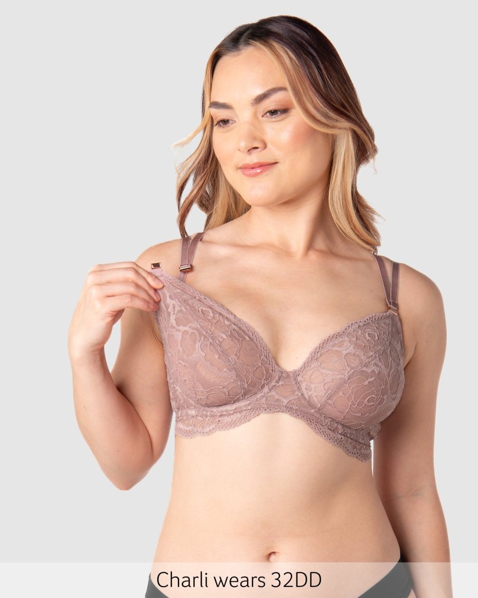 Heroine Plunge Nursing Bra - Mocha - Hotmilk Lingerie