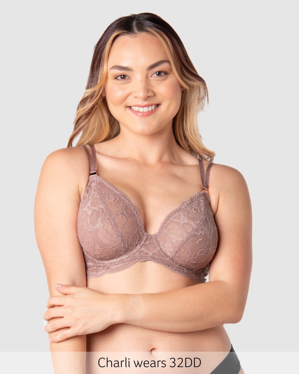 Heroine Plunge Nursing Bra - Mocha - Hotmilk Lingerie