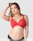 Heroine Plunge Nursing Bra Scarlet Red - Front View - Sexy Maternity Plunge Bra - Hotmilk Lingerie