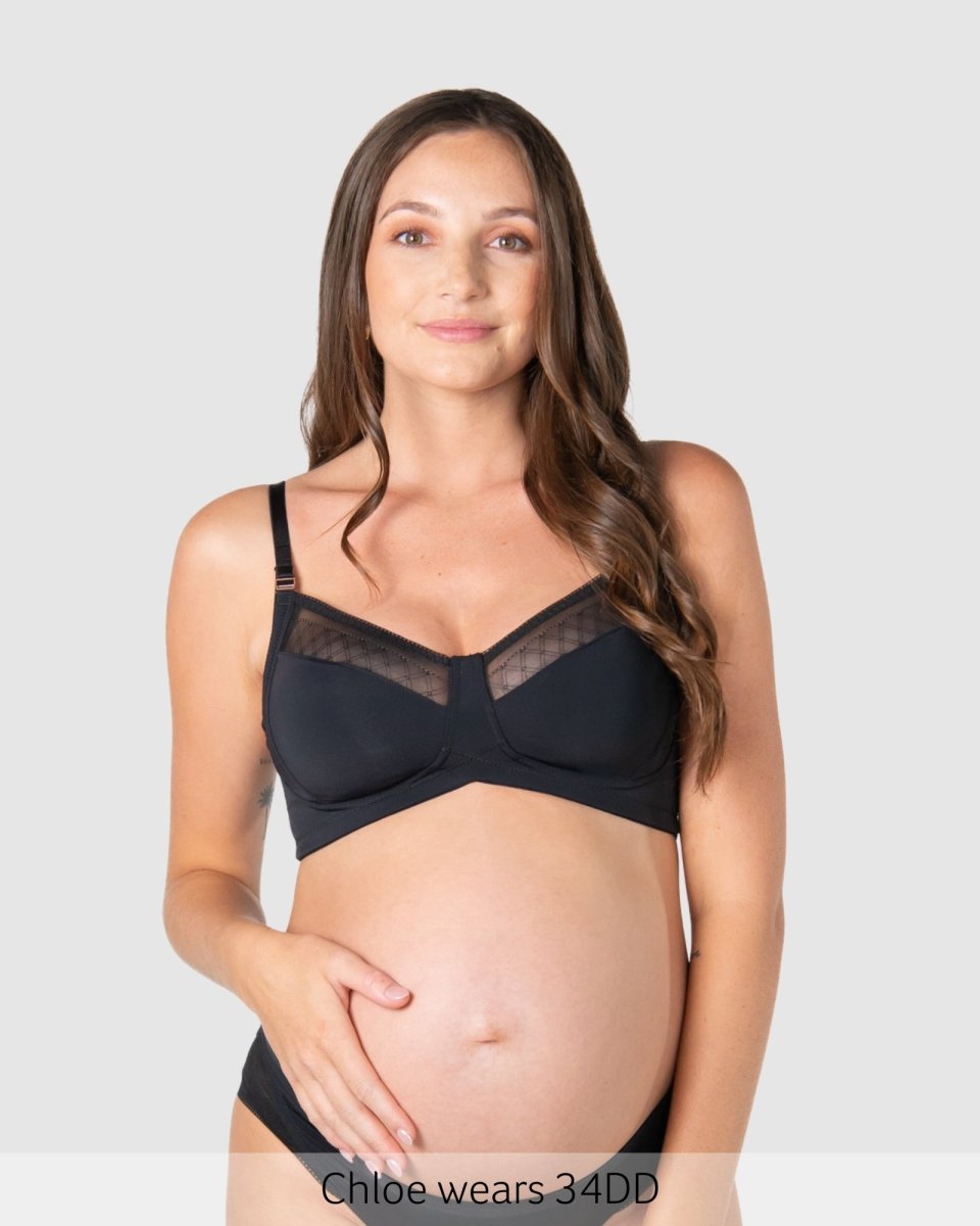 Lunar Eclipse Full Cup Nursing Bra - Black - Hotmilk Lingerie