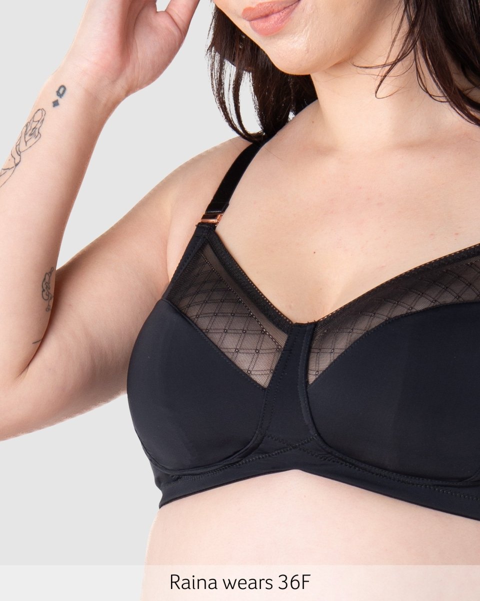 Lunar Eclipse Full Cup Nursing Bra - Black - Hotmilk Lingerie
