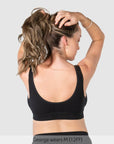 My Comfort FlexFit Bra Black - Back View - Seamless Maternity & Nursing Bra - Hotmilk Lingerie