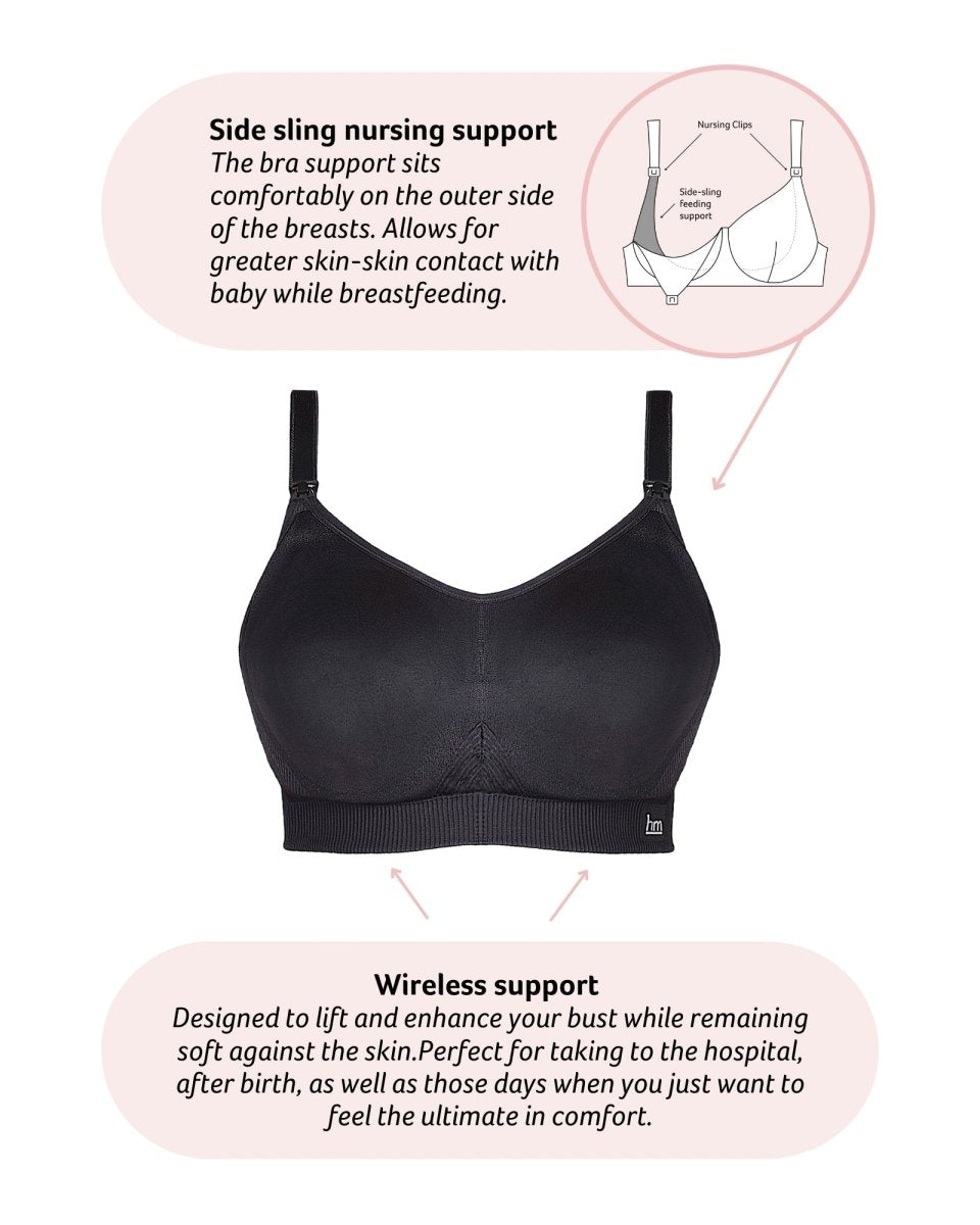 My Everyday FlexFit Nursing Bra - Black Busty - Hotmilk Lingerie
