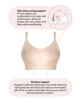 My Everyday FlexFit Nursing Bra Latte Busty - Technical Features - Seamless Maternity Breastfeeding Bra Features - Hotmilk Lingerie