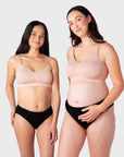 My Necessity 2.0 FlexFit Nursing Bra Ballet Pink Busty - Lifestyle View - Seamless Maternity Nursing Bra Larger Busts - Hotmilk Lingerie