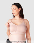 My Necessity 2.0 FlexFit Nursing Bra Ballet Pink Busty - Nursing Clip Detail - Seamless Maternity Bra Easy Access Clip - Hotmilk Lingerie