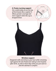 My Necessity FlexFit Nursing Camisole Black - Technical Features - Maternity Nursing Cami Features - Hotmilk Lingerie