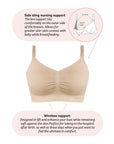 My Necessity 2.0 FlexFit Nursing Bra Frappe - Technical Features - Seamless Maternity Breastfeeding Bra Features - Hotmilk Lingerie