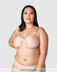 Obsession T-Shirt Nursing Bra Cashmere - Front View - Maternity Bra for Larger Busts - Hotmilk Lingerie