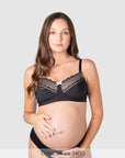 Show Off Full Cup Nursing Bra Black - Main Front View - Maternity Bra for Larger Busts - Hotmilk Lingerie