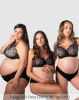 Temptation Full Cup Nursing Bra Black - Group Shot - Maternity Nursing Bra Range - Hotmilk Lingerie