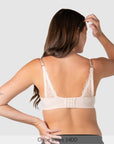 Temptation Full Cup Nursing Bra Powder - Back View - Maternity Bra for Larger Busts - Hotmilk Lingerie