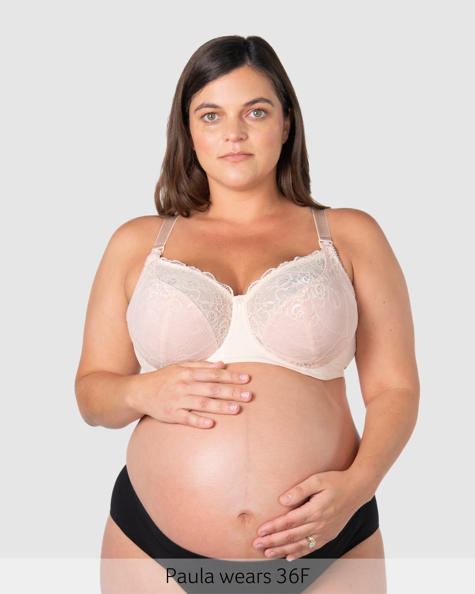 Temptation Lace Nursing Bra - Powder
