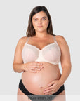 Temptation Full Cup Nursing Bra Powder - Lifestyle View - Maternity Bra for Larger Busts - Hotmilk Lingerie
