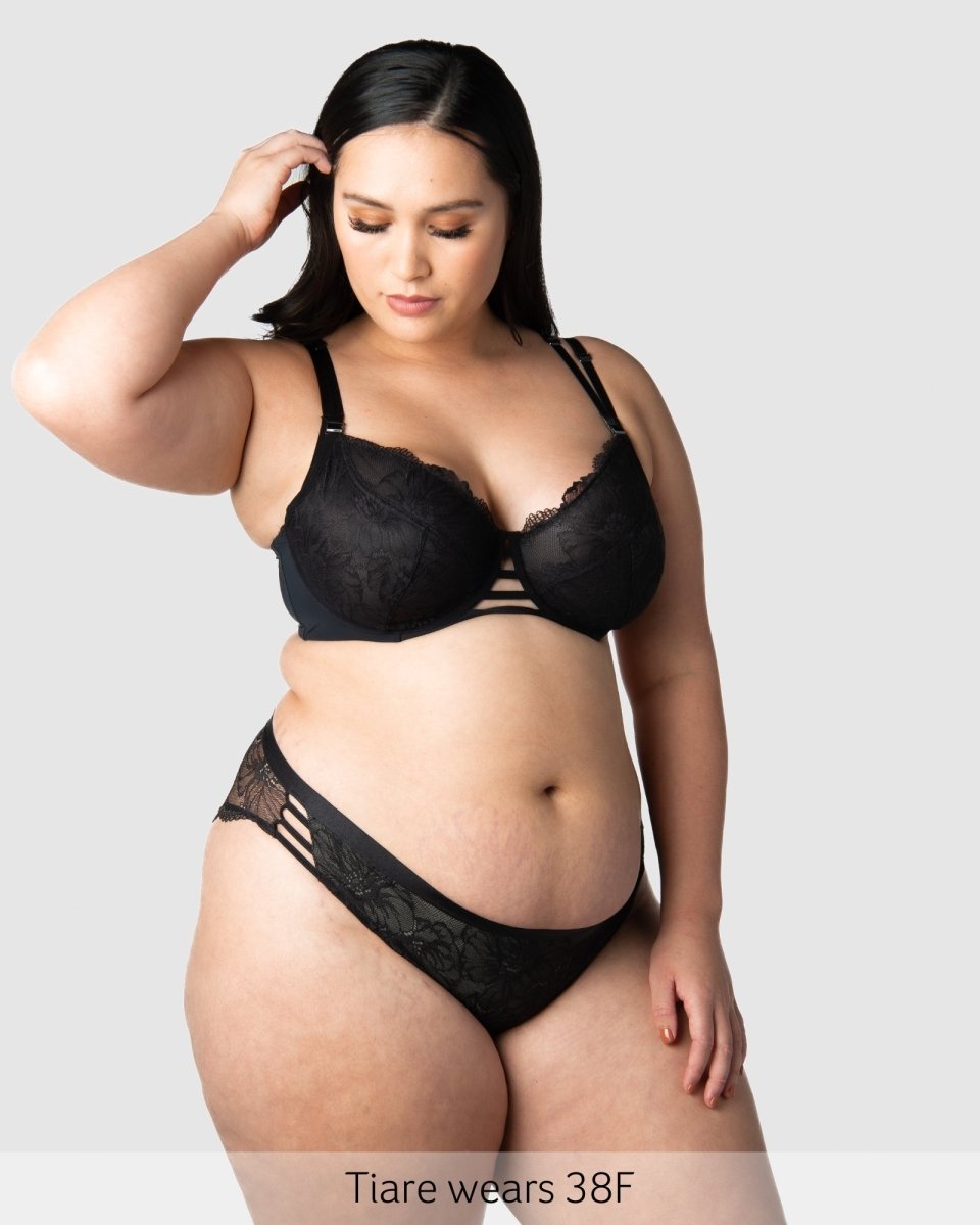 True Luxe Plunge Nursing Bra - Black - Hotmilk Lingerie