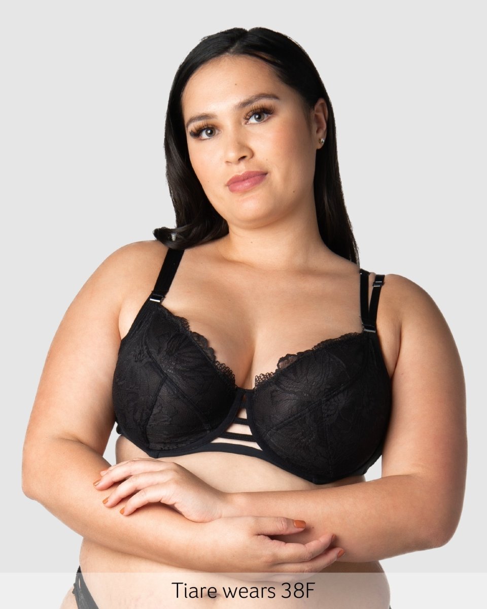True Luxe Plunge Nursing Bra - Black - Hotmilk Lingerie