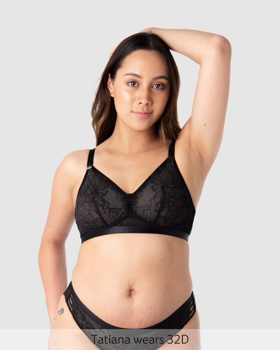 True Luxe Multifit Nursing Bra - Black - Hotmilk Lingerie