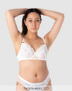 True Luxe Lace Nursing Bra - White