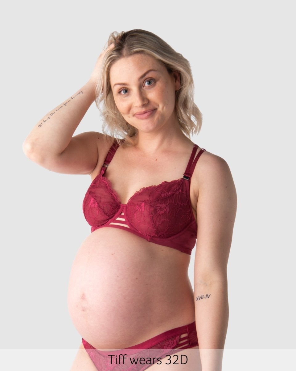 True Luxe Plunge Nursing Bra - Persian Rose - Hotmilk Lingerie
