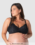 Warrior 2.0 FlexFit Nursing Bra Black - Alt Front View - Wirefree Maternity & Breastfeeding Bra - Hotmilk Lingerie