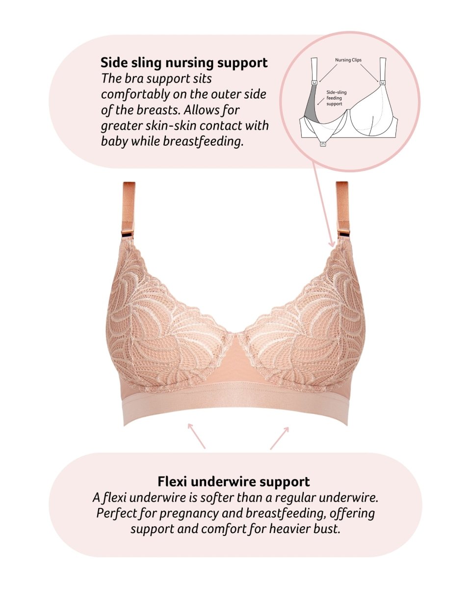 Warrior 2.0 Plunge Nursing Bra - Bronze - Hotmilk Lingerie