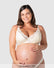 Warrior Plunge 2.0 Nursing Bra Ivory - Front View - Eco Maternity Plunge Bra with Magnetic Clip - Hotmilk Lingerie
