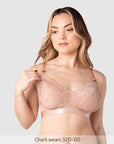 Warrior 2.0 FlexFit Nursing Bra Bronze - Nursing Clip Detail - Wirefree Maternity Bra Easy Access Clip - Hotmilk Lingerie