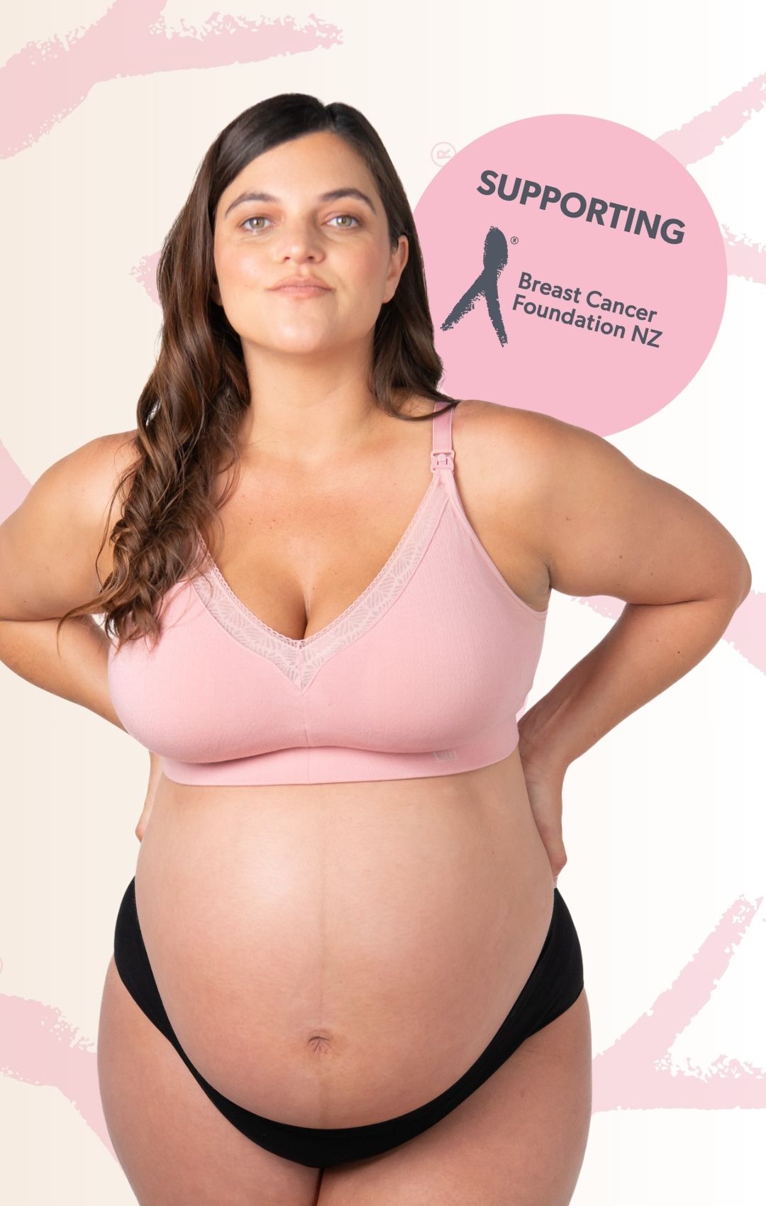 pink caress bra for breast cancer charity by Hotmilk nursing lingerie