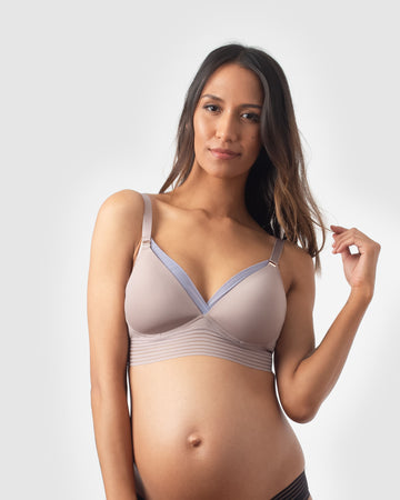 AMBITION TRIANGLE COSMETIC LILAC CONTOUR NURSING BRA - WIREFREE