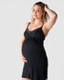 Dream Nightie Black Multifit Regular - Front View - Maternity & Nursing Night Dress with Built-in Bra - Hotmilk Lingerie