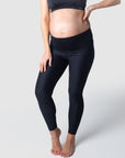 HOTMILK UK MATERNITY FOCUS BLACK MATERNITY SPORTS LEGGINGS