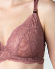 HOTMILK UK HEROINE PLUNGE ANTIQUE ROSE NURSING MATERNITY BRA - FLEXI UNDERWIRE