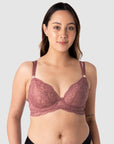 HOTMILK UK HEROINE PLUNGE ANTIQUE ROSE NURSING MATERNITY BRA - FLEXI UNDERWIRE