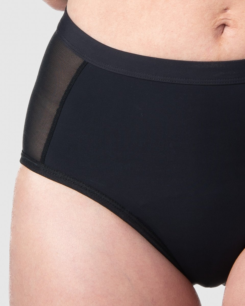 Limitless Black Heavy Leakproof Hi Brief - Hotmilk Lingerie