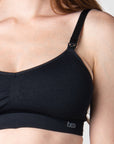 HOTMILK UK MY NECESSITY BLACK MULTIFIT REGULAR CUP NURSING MATERNITY BRA - WIREFREE